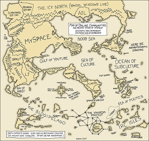 xkcd's 2006 Map of Internet Protocol Addresses xkcd's 2007 World Map of the 